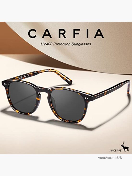 Retro Polarized Sunglasses Acetate Frame Square Keyhole Design UV400 main image 7